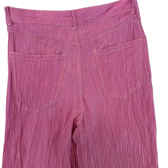 Zara Bubble Gum Pink Wide-Leg Pants Size M - Picture 15 of 17